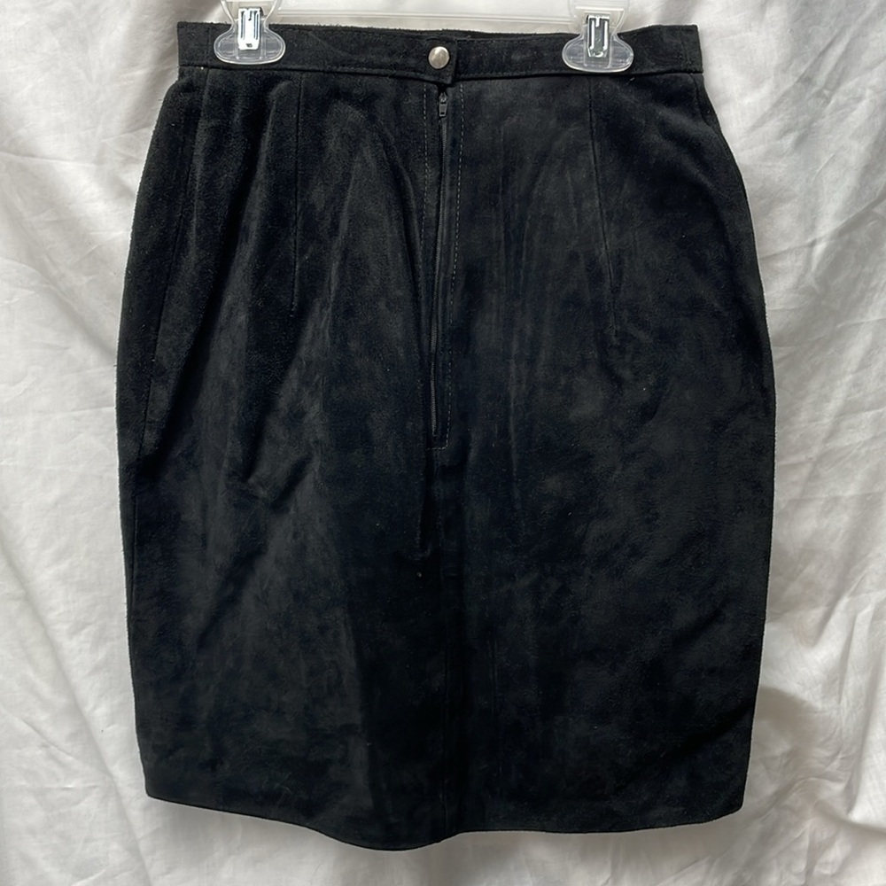 Paul Harris vintage suede/leather zip back  skirt sz ladies 7/8 - Picture 5 of 7